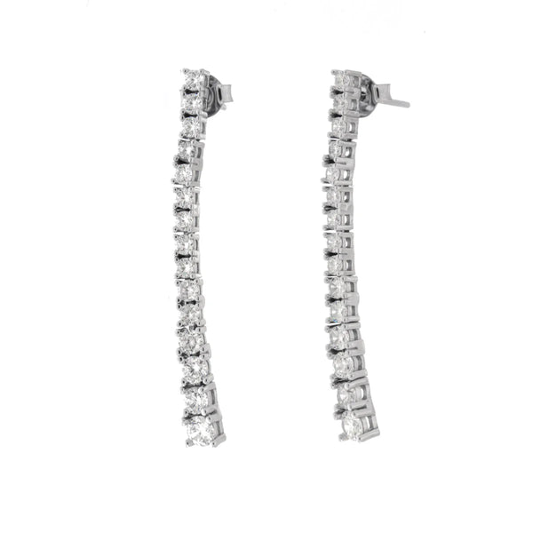 BYSIMON -  Orecchini in Argento 925 con zirconi pendenti