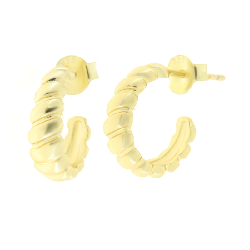 BYSIMON - Orecchini in Argento 925 semicerchi con intrecci