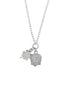 BYSIMON - Collana in Argento 925 campanella portafortuna con quadrifoglio e cubic zirconi