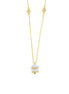 BYSIMON - Collana in Argento 925 con campanella bianca Capri e zirconi