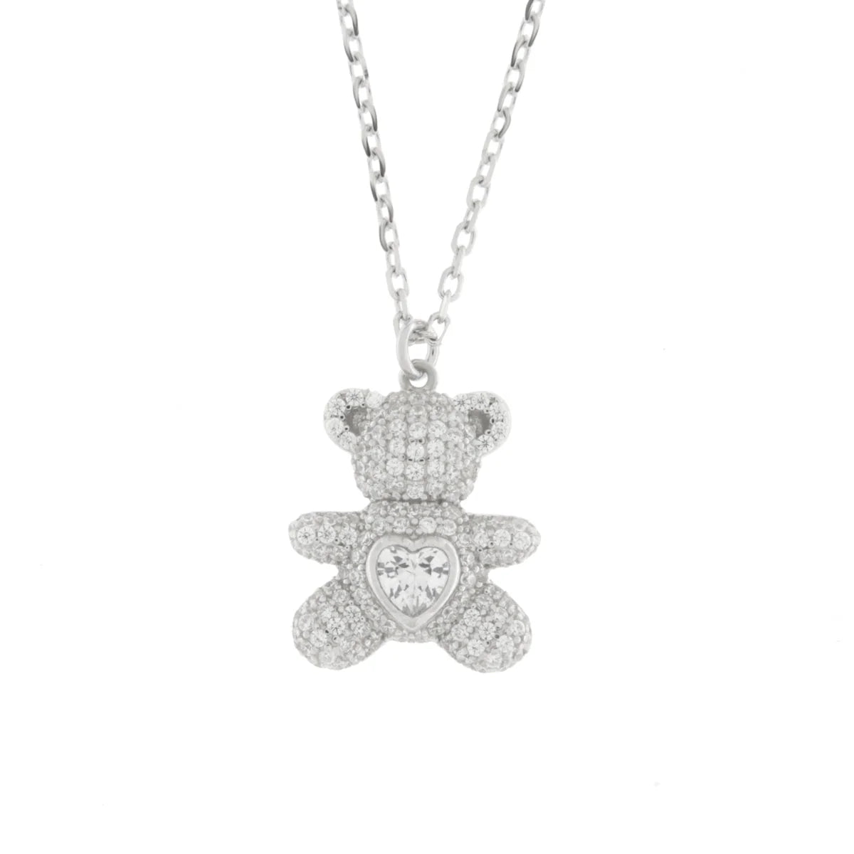 BYSIMON - Collana in Argento 925 con orsacchiotto zirconato