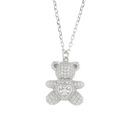 BYSIMON - Collana in Argento 925 con orsacchiotto zirconato