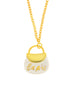 BYSIMON - Collana in Argento 925 con borsetta bianca