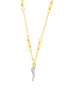 BYSIMON - Collana in Argento 925 con corno bianco
