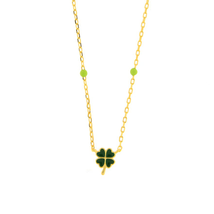 BYSIMON - Collana in Argento 925 con quadrifoglio