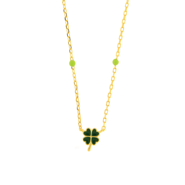 BYSIMON - Collana in Argento 925 con quadrifoglio