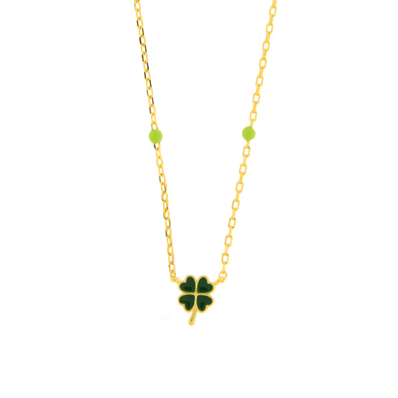 BYSIMON - Collana in Argento 925 con quadrifoglio