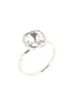BYSIMON - Anello in Argento 925 solitario con cristallo bianco