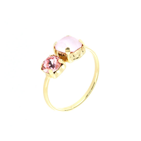 BYSIMON -  Anello in Argento 925 con cristalli bianchi