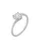 BYSIMON - Anello in Argento 925 solitario con zircone
