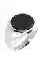 BYSIMON - Anello in Argento 925 con zircone nero