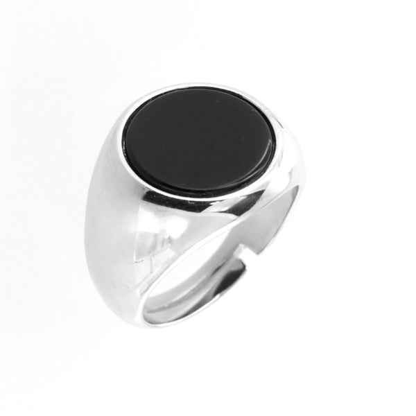 BYSIMON - Anello in Argento 925 con zircone nero