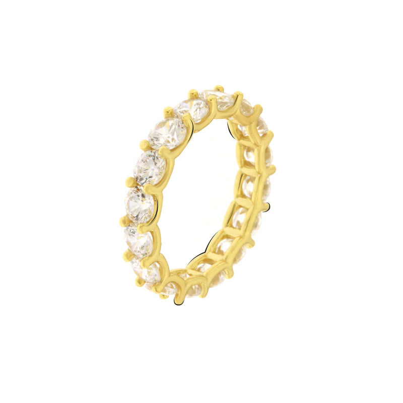 BYSIMON - Anello in Argento 925 con zirconi trasparenti