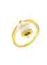 BYSIMON - Anello in Argento 925 con campanella bianca Capri e zirconi