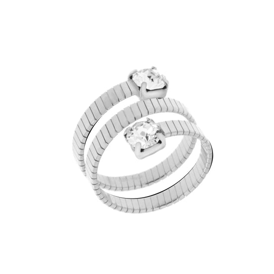 BYSIMON - Anello in Argento 925 contrariè tre giri