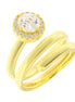 BYSIMON - Anello in Argento 925 a spirale con zirconi bianco centrale