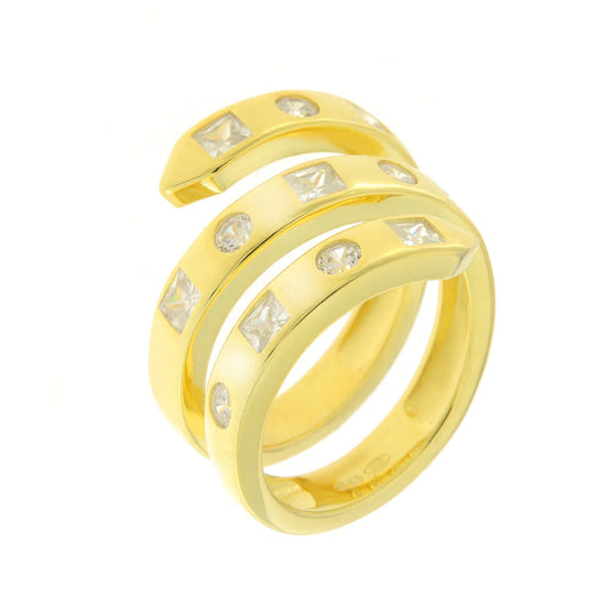 BYSIMON - Anello in Argento 925 contrariè con punti luce