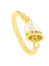 BYSIMON - Anello in Argento 925 con scritta capri bianca