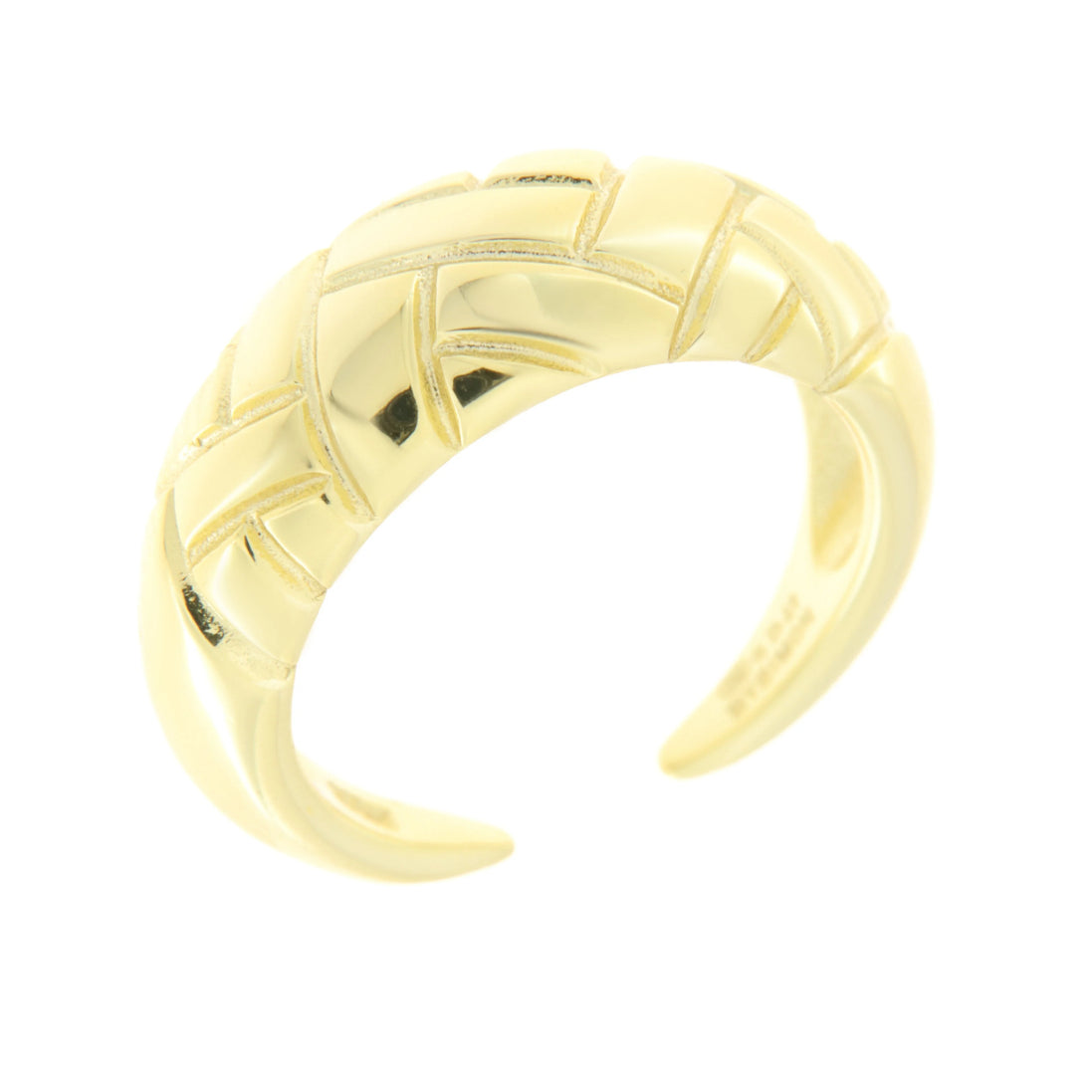 BYSIMON - Anello in Argento 925 a trama intrecciata