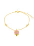 BYSIMON - Bracciale in Argento 925 con campanella rosa Capri e zirconi