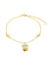BYSIMON - Bracciale in Argento 925 con campanella bianca Capri e zirconi