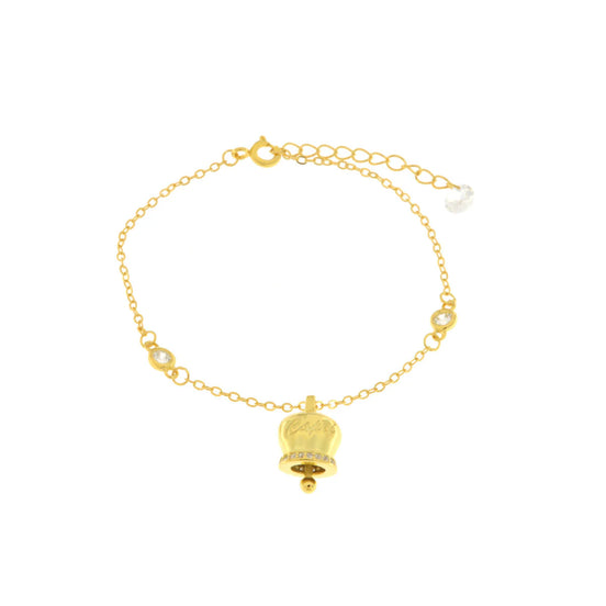 BYSIMON - Bracciale in Argento 925 con campanella Capri e zirconi