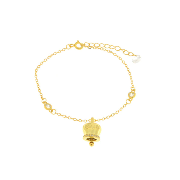 BYSIMON - Bracciale in Argento 925 con campanella Capri e zirconi