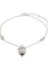 BYSIMON - Bracciale in Argento 925 con campanella bianca Capri e zirconi