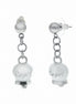 Amo Capri - Orecchini in Acciaio con campanella pendente bianca con scritta Capri