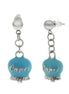 Amo Capri - Orecchini in Acciaio con campanella azzurro con scritta Capri