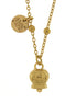 AMO CAPRI - Collana in Acciaio con campanella pendente placcato oro con scritta Capri