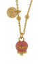 AMO CAPRI - Collana in Acciaio con campanella pendente rosa con scritta Capri