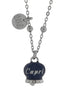 AMO CAPRI - Collana in Acciaio con campanella blu con scritta Capri