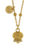 AMO CAPRI Collana in Acciaio con campanella placcata oro con scritta Capri