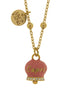 AMO CAPRI - Collana in Acciaio con campanella rosa con scritta Capri