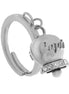 AMO CAPRI - Anello in Acciaio con campanella con scritta Capri