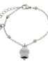 AMO CAPRI - Bracciale in Acciaio con campanella pendente bianca con scritta Capri