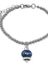 AMO CAPRI - Bracciale in Acciaio con campanella pendente blu con scritta Capri