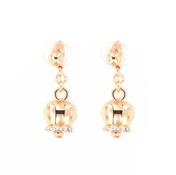 Amo Capri - Orecchini in Metallo con campanella portafortuna pendente, impreziosita da cristalli