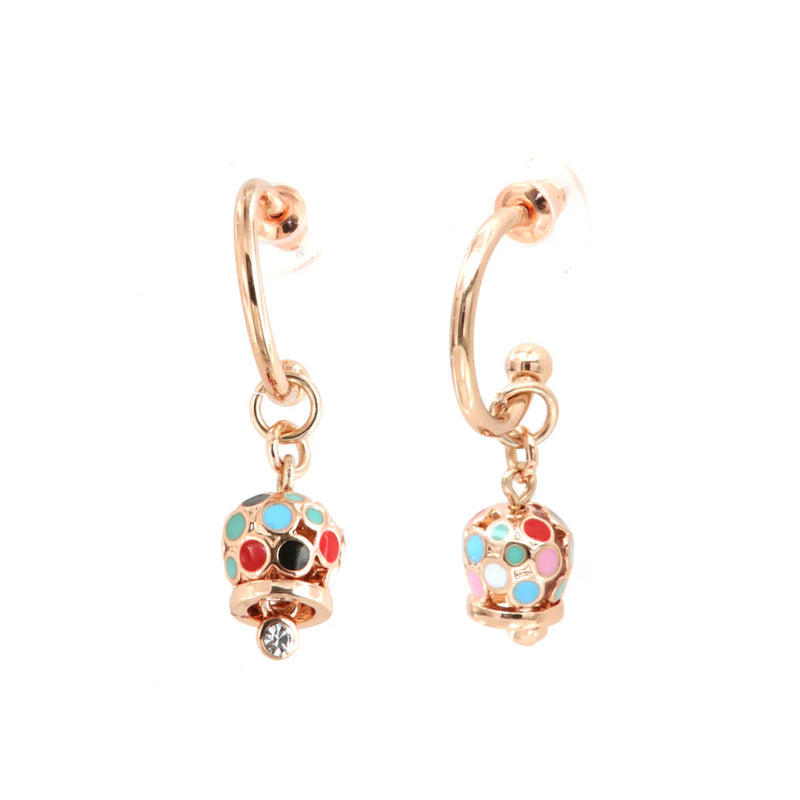 AMO CAPRI - Orecchini in Metallo metallo rosè con campanella