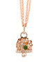 AMO CAPRI - Collana in Metallo con grande campana pendente multicolore e punti luce bianchi