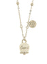 AMO CAPRI - Collana in Metallo con campanella bianca scritta capri