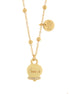 Amo Capri - Collana in Metallo con campanella crema scritta capri