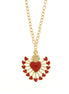 AMO NAPOLI - Collana in Metallo con cuore rosso