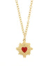 AMO NAPOLI - Collana in Metallo con cuore Sacro