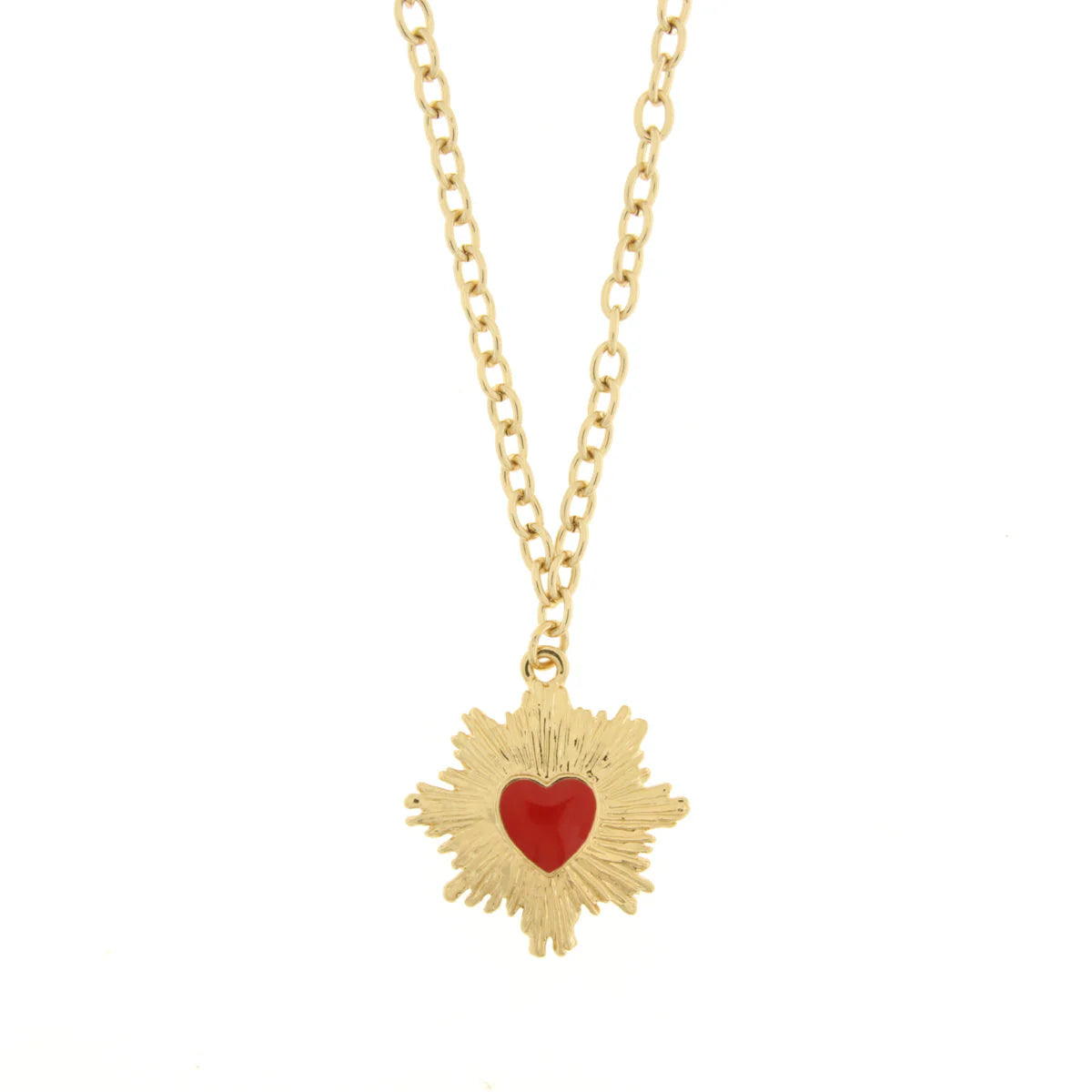 AMO NAPOLI - Collana in Metallo con cuore Sacro