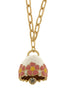 Amo Capri - Collana in Metallo con campanella bianca e fiori