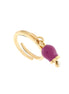 Amo Capri - Anello in Metallo con campanella portafortuna pendente, impreziosita da smalto e punto luce