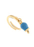 Amo Capri - Anello in Metallo con campanella portafortuna pendente, impreziosita da smalto e punto luce