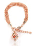 AMO CAPRI - Bracciale in Metallo catena multifilo, con campana pendente impreziosita da cristalli multicolore e punti luce bianchi